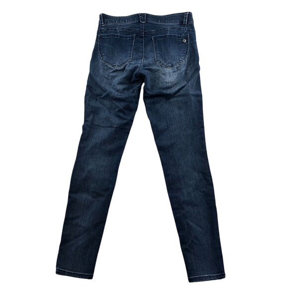 Democracy Womens Jeans Size 2 Distressed Skinny Leg Blue Denim Stretch Ankle - Picture 2 of 16